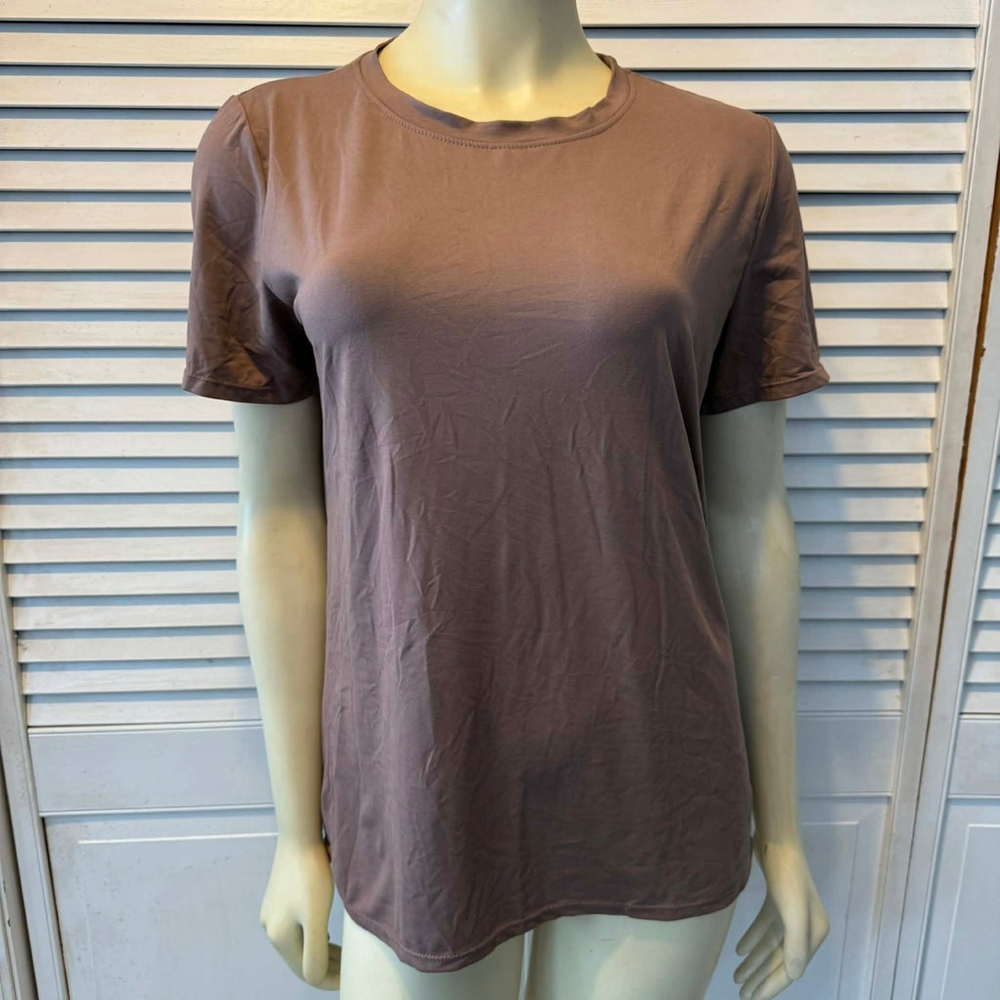 Women's Lovepoem Brown Short Sleeve Tee L